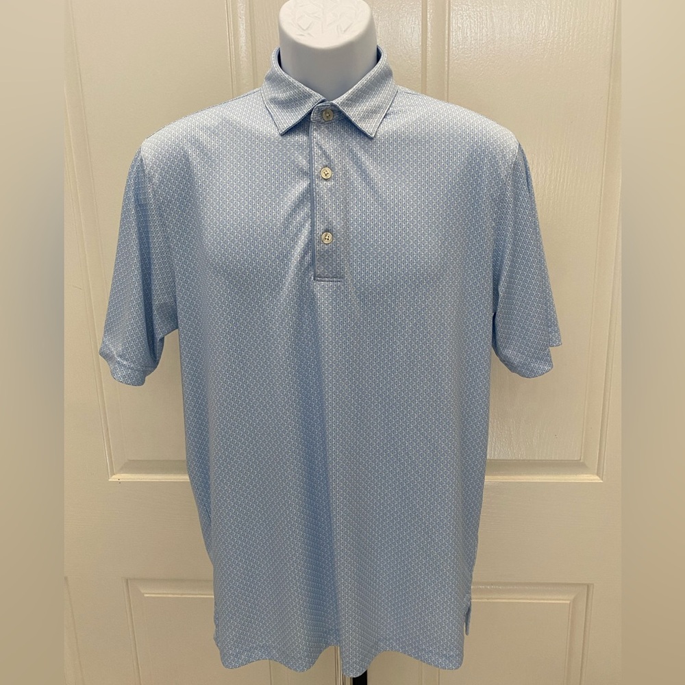 Greg Norman Light Blue Polo Shirt Sz M